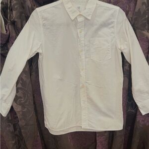 Boys GAP White Casual Button-Down Shirt